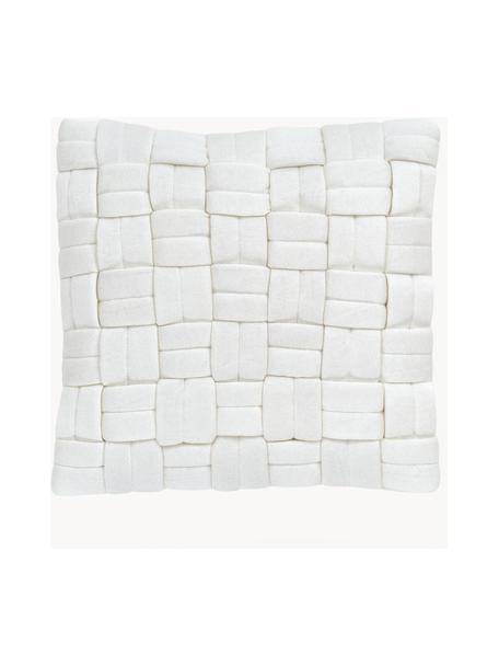 Tkaný povlak na polštář Norman, Bílá, Š 40 cm, D 40 cm