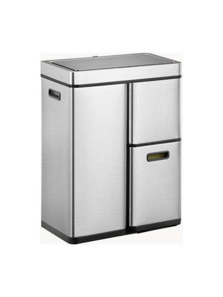 Mueble reciclaje 4 cubos de basura metal gris mate