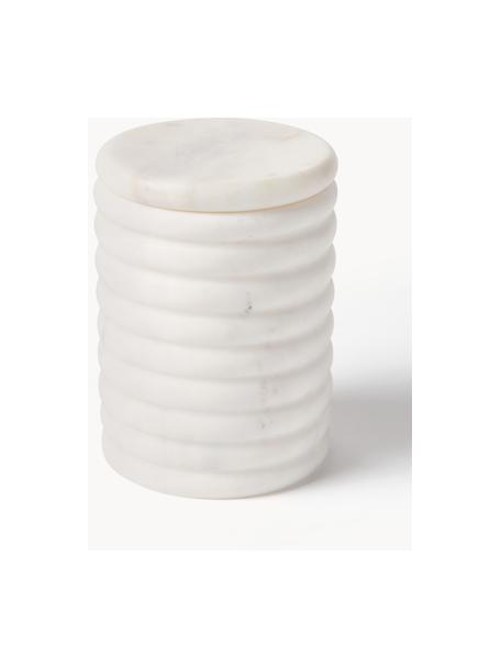 Bote de mármol Orta, Mármol, Mármol blanco, Ø 10 x Al 14 cm