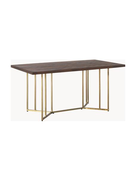 Lavička z masívneho mangového dreva Raw, Mangové drevo, odtiene zlatej, Š 160 x H 90 cm