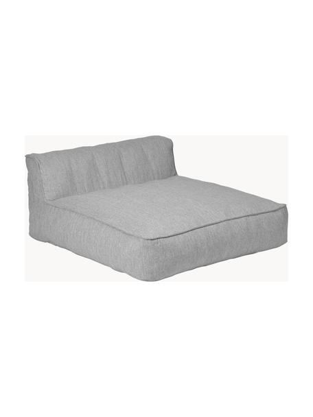 Chaise longue d'extérieur Grow, Tissu gris clair, larg. 130 x prof. 145 cm