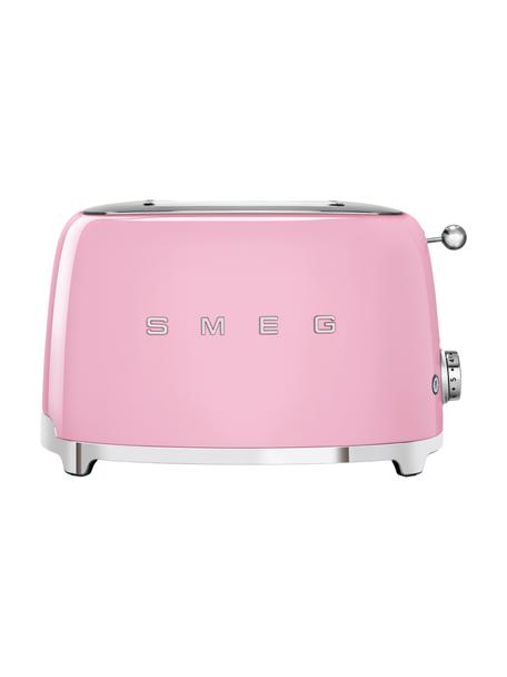 Kompakt Toaster 50's Style in Rosa, Edelstahl, lackiert, Rosa, glänzend, B 31 x H 20 cm