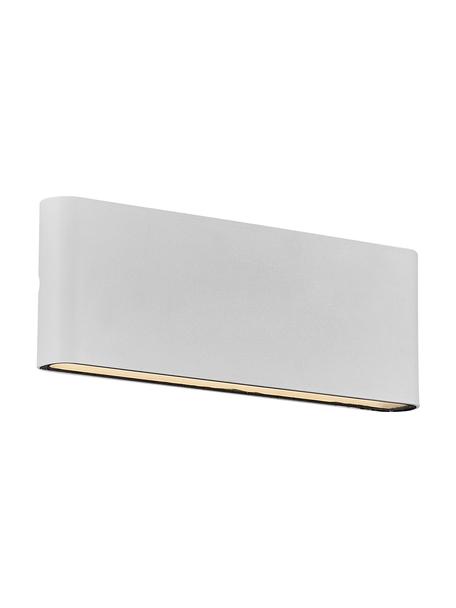 Applique da esterno a LED Kinver, Lampada: alluminio rivestito, Bianco latteo, Larg. 26 x Alt. 9 cm