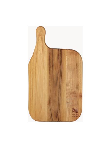 Deska do krojenia z drewna tekowego Raw, Drewno tekowe, Drewno tekowe, S 32 x G 15 cm
