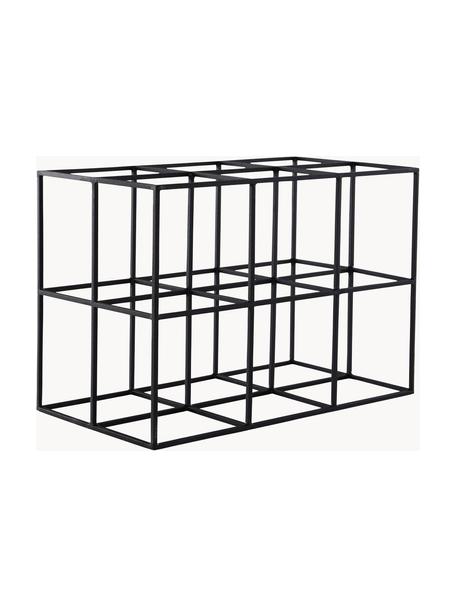 Botellero Vinnie, para 6 botellas, Metal pintado, Negro, An 37 x Al 25 cm