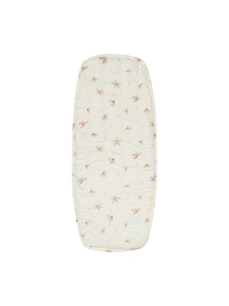 Cambiador de algodón ecológico Windflower, Funda: 100% algodón ecológico co, Blanco crema y rosa estampado, An 30 x L 70 cm