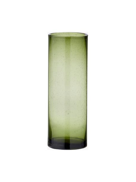 Glas-Vase Salon, H 31 cm, Glas, Grüntöne, semi-transparent, Ø 11 x H 31 cm