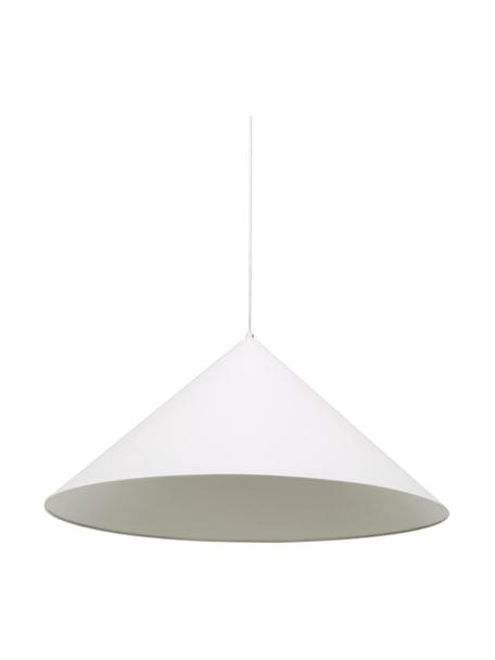 Velké závěsné kovové svítidlo Alia, Bílá, Ø 70 cm, V 32 cm