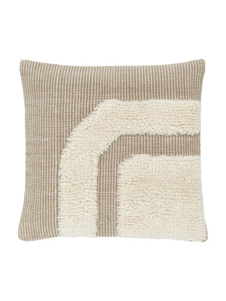 Ručně tkaný povlak na polštář s útulným vzorem Wool, Béžová, Š 45 cm, D 45 cm