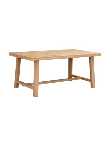 Table extensible bois de chêne Brooklyn, différentes tailles, Bois de chêne massif, brossé et laqué incolore, Bois de chêne, larg. de 170 à 220 x prof. 95 cm