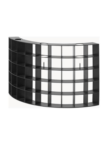 Kandelaar Mesh, Staal, gepoedercoat, Zwart, B 28 x H 17 cm