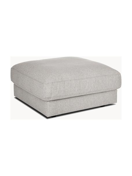 Voetenbank Tribeca, Bekleding: 100% polyester Met 25.000, Frame: massief grenenhout, Poten: massief gelakt beukenhout, Geweven stof lichtgrijs, B 80 x D 80 cm