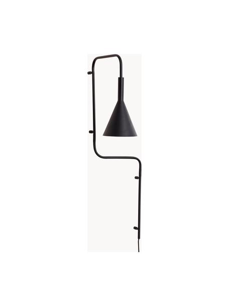 Veľká nástenná lampa Rope, Čierna, Š 37 x V 81 cm