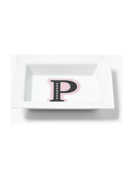 Westwing Collection x MEISSEN, handgefertigte Vide-Poche Initials mit Dekor, Porzellan, glasiert, P, B 16 x T 13 cm