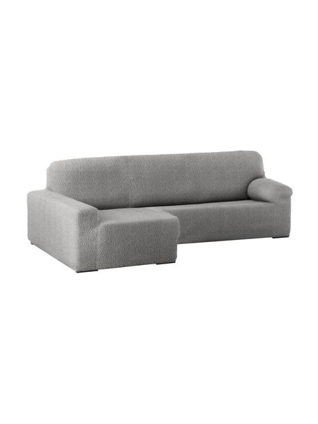 Copertura divano angolare Roc, 55% poliestere, 35% cotone, 10% elastomero, Grigio, Larg. 360 x Prof. 180 cm, chaise-longue a sinistra