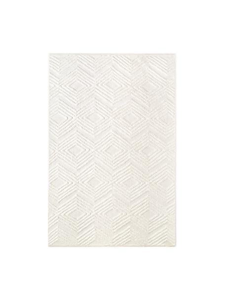 Tapis en coton tissé à la main Ziggy, 100 % coton, Blanc crème, larg. 200 x long. 300 cm (taille L)