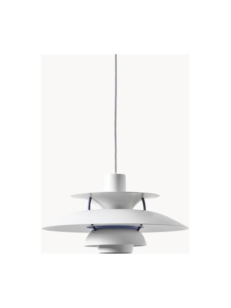 Lámpara de techo PH 5, tamaños diferentes, Pantalla: metal recubierto, Cable: cubierto en tela, Blanco, azul real, Ø 30 x Al 16 cm