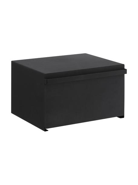 Chlebak z magnetycznymi drzwiczkami Tosca, Metal powlekany, Czarny, S 40 x W 24 cm