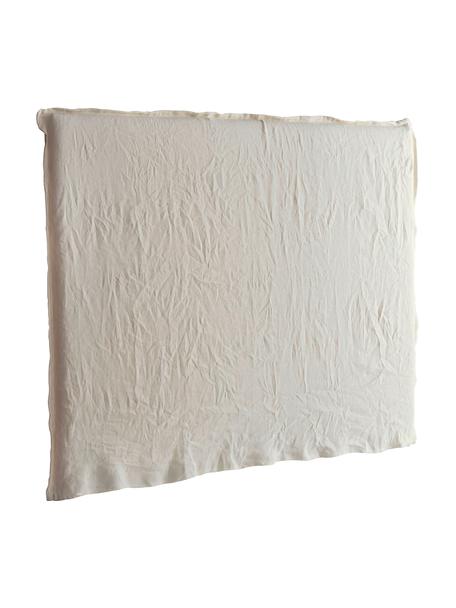 Zagłówek do łóżka z lnu Palma, Tapicerka: 100% len, Beżowa tkanina, S 160 x W 122 cm