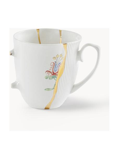 Porzellan-Tasse Kintsugi, Dekor: Gold, Weiss, Goldfarben, Ø 9 x H 9 cm, 325 ml