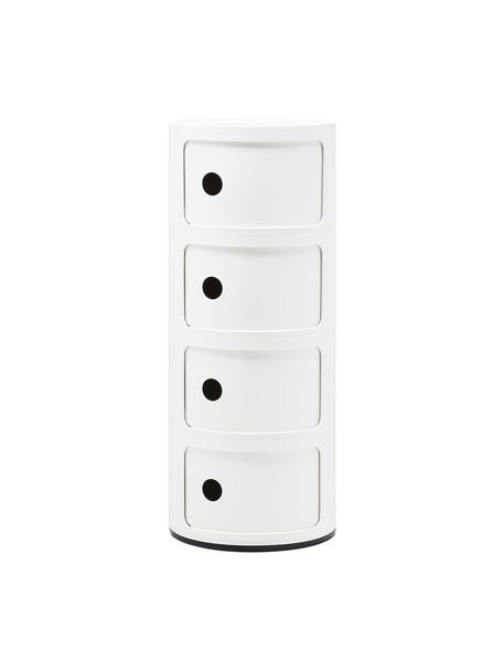 Design Container Componibili 4 Modules in Weiß, Kunststoff (ABS), lackiert, Greenguard-zertifiziert, Weiß, Ø 32 x H 77 cm