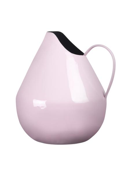 Vase Rosario aus Eisen, Eisen, emailliert, Hellrosa, Ø 20 x H 25 cm