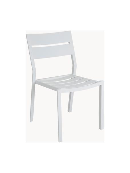 Záhradné stoličky Dalila, 2 ks, Potiahnutý hliník, Biela, Š 47 x H 58 cm