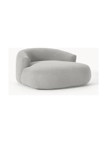 Sillón lounge en tejido bouclé Sofia, Tapizado: tejido bouclé (100% polié, Estructura: madera de abeto, tablero , Patas: plástico Este producto es, Bouclé gris claro, An 145 x F 144 cm