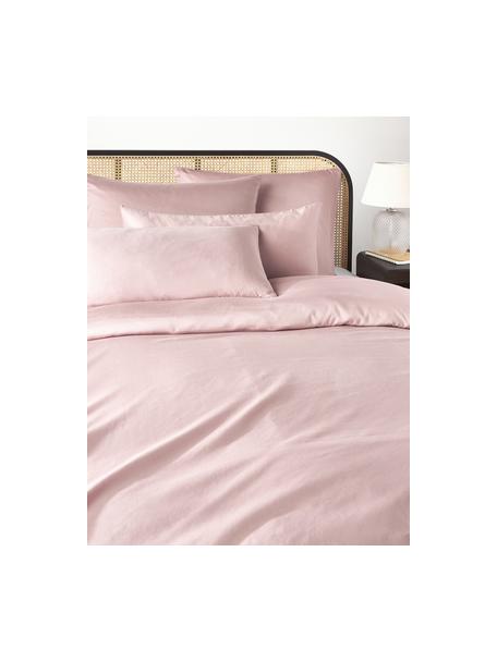 Housse de couette en satin de coton Comfort, Vieux rose, larg. 200 x long. 200 cm