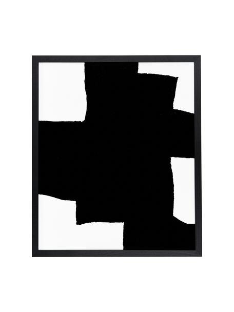 Ingelijste digitale print From Above, Afbeelding: digitale print op papier,, Lijst: gelakt beukenhout, Zwart, wit, B 53 x H 63 cm