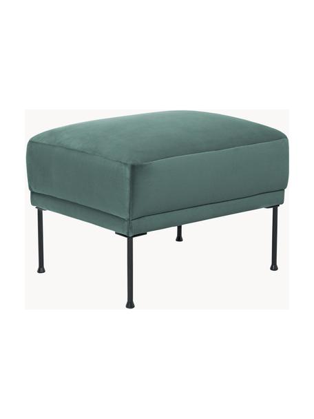 Sofa-Hocker Fluente aus Samt, Bezug: Samt (Hochwertiger Polyes, Gestell: Massives Kiefernholz, FSC, Samt Petrol, B 62 x T 50 cm