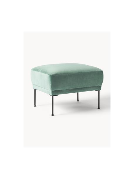 Sametová podnožka Fluente, Petrolejová, Š 62 cm, H 50 cm