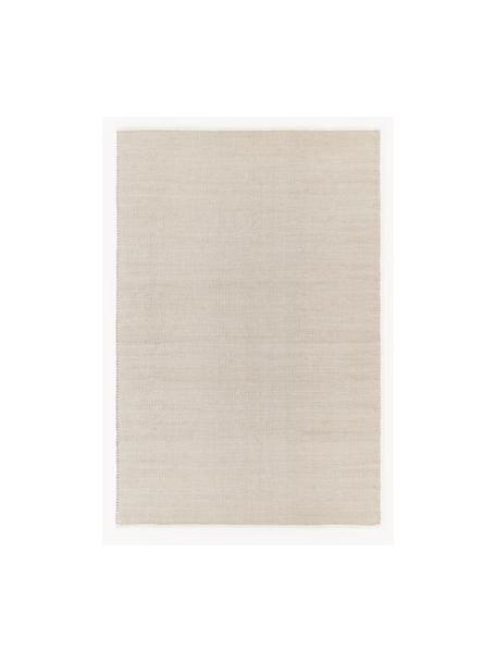 Handgeweven wollen vloerkleed Amaro, Onderzijde: 100% katoen Het in dit pr, Lichtbeige, B 200 x L 300 cm (maat L)