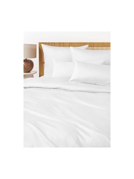 Funda nórdica de satén Comfort, Blanco, Cama 150/160 cm (240 x 220 cm)