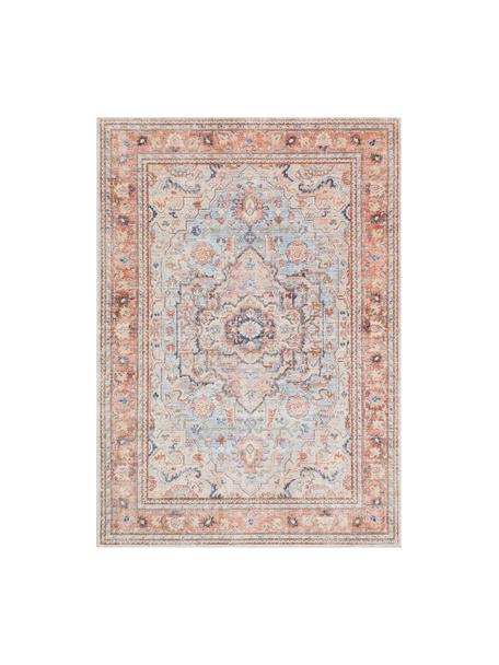 Hranatý koberec s krátkym vlasom s farebnými ornamentmi Heritage, Terakotová, modrá, viacfarebná, Š 120 x D 170 cm (veľkosť S)
