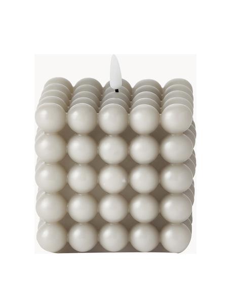 Vela LED Bolle, a pilas, Cera, plástico, Gris, An 10 x Al 13 cm