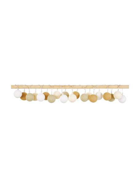 Ghirlanda a LED Colorain, 378 cm, 20 lampioni, Lanterne: poliestere, certificata W, Bianco, tonalità beige, tonalità marroni, Lung. 378 cm