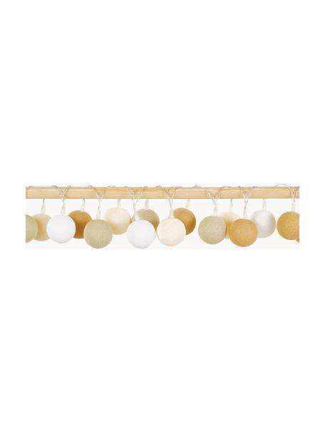 Ghirlanda a LED Colorain, 378 cm, Lanterne: poliestere, certificata W, Bianco, tonalità beige, tonalità marroni, Lung. 378 cm, 20 lanterne