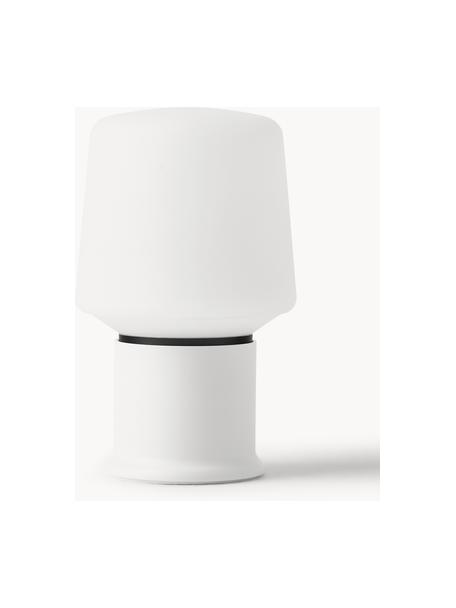 Zewnętrzna lampa stołowa LED z funkcją przyciemniania London, Tworzywo sztuczne, Biały, Ø 9 x 15 cm