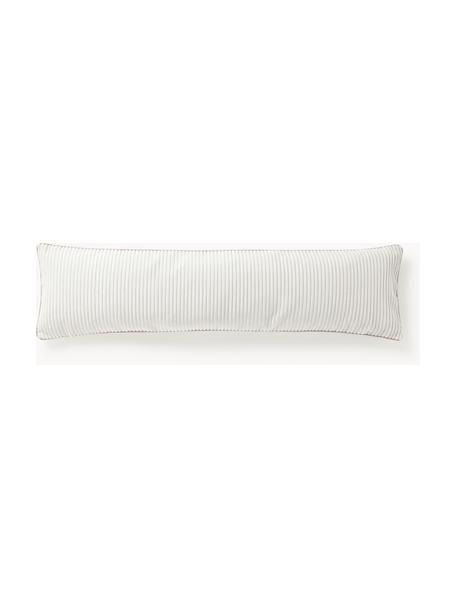 Cuscino XL in velluto a coste Kylen, Rivestimento: velluto a coste (90% poli, Bianco latte, Larg. 30 x Lung. 115 cm
