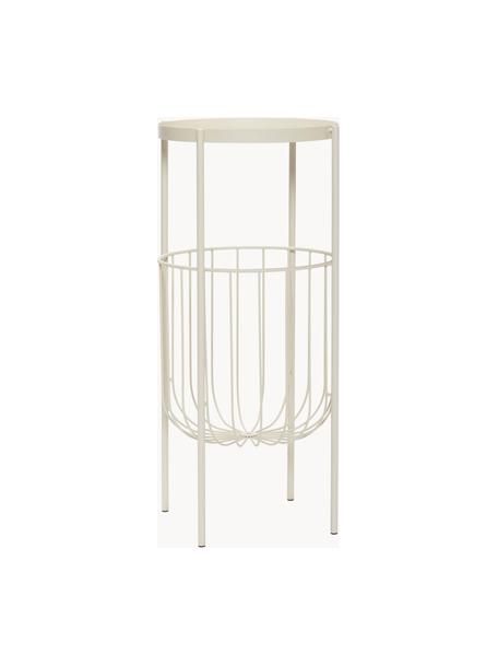 Metall-Konsole Eyrie, Metall, beschichtet, Hellbeige, Ø 45 x H 90 cm
