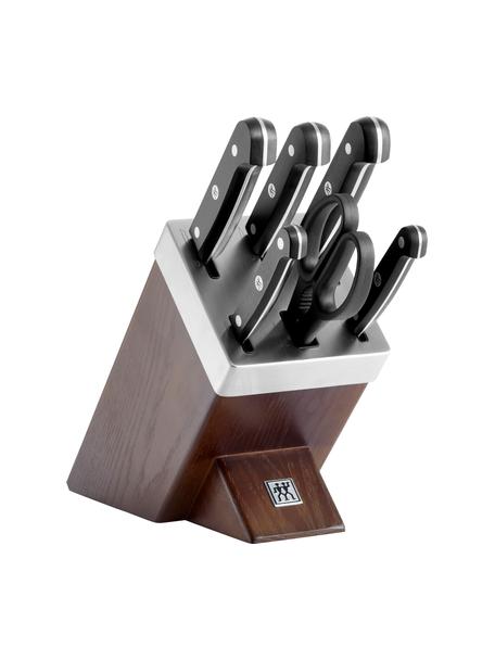 Selbstschärfender Messerblock CookPro, 7-tlg., Messer: Edelstahl, Griff: Kunststoff, Braun, Set mit verschiedenen Größen