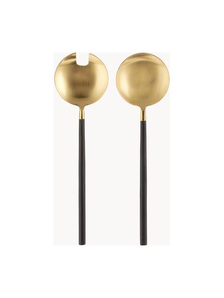 Cubiertos para ensalada Amine, Acero inoxidable 18/10 recubierto

La cubertería está hecha de acero inoxidable. Por tanto, es duradera, inoxidable y resistente a las bacterias., Negro, dorado, L 27 cm