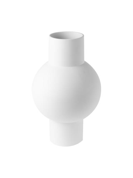 Designová váza Matt, Kamenina, Bílá, Ø 21 cm, V 32 cm