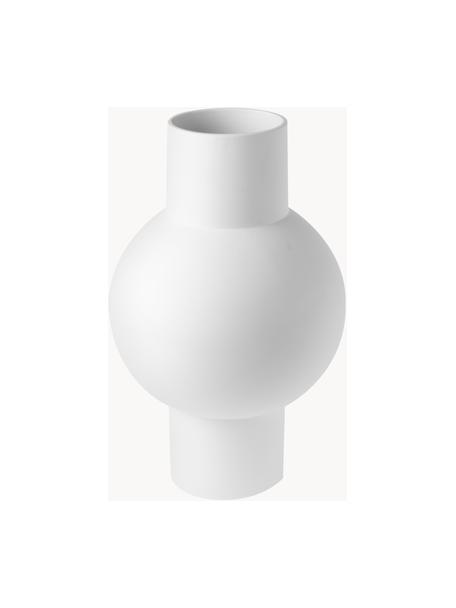 Design-Vase Matt, H 32 cm, Steingut, Weiß, Ø 21 x H 32 cm