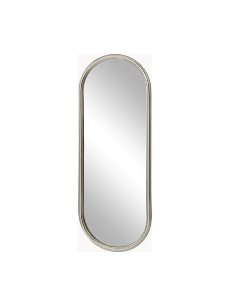Ovaler Wandspiegel Angui, Spiegelfläche: Spiegelglas, Rahmen: Stahl, beschichtet, Silberfarben, B 29 x H 78 cm