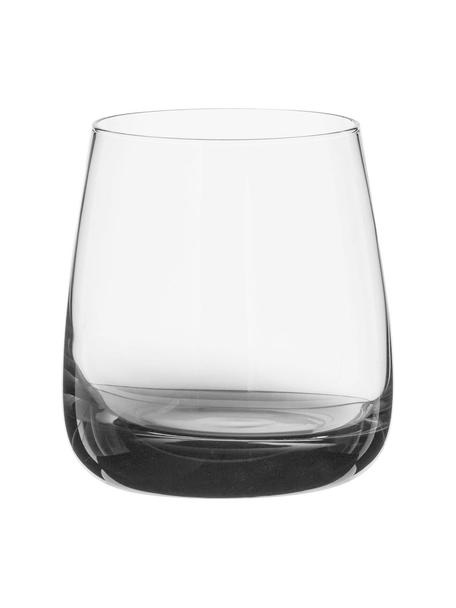 Bicchiere acqua in vetro soffiato Smoke 2 pz, Vetro (calce sodata) soffiato, Trasparente, grigio fumo, Ø 9 x Alt. 10 cm