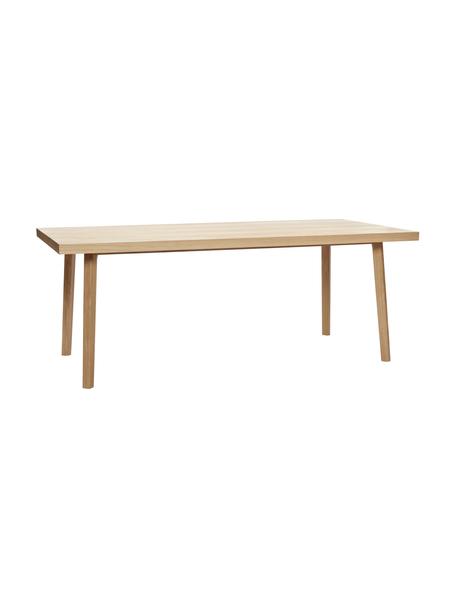 Table bois de chêne Herringbone, 200 x 100 cm, Bois de chêne, certifié FSC, Bois de chêne, larg. 200 x prof. 100 cm