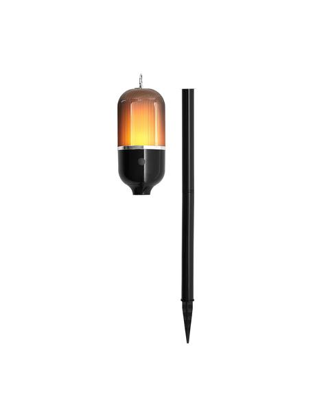 Lámpara LED para exterior New Flame, para suelo o colgar, Pantalla: plástico, Negro, transparente, Ø 10 x Al 88 cm