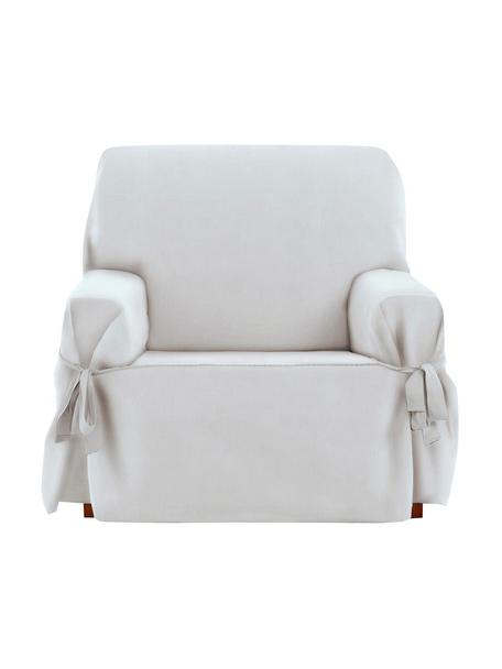 Pokrowiec na fotel Levante, 65% bawełna, 35% poliester, Odcienie kremowego, S 120 x W 110 cm
